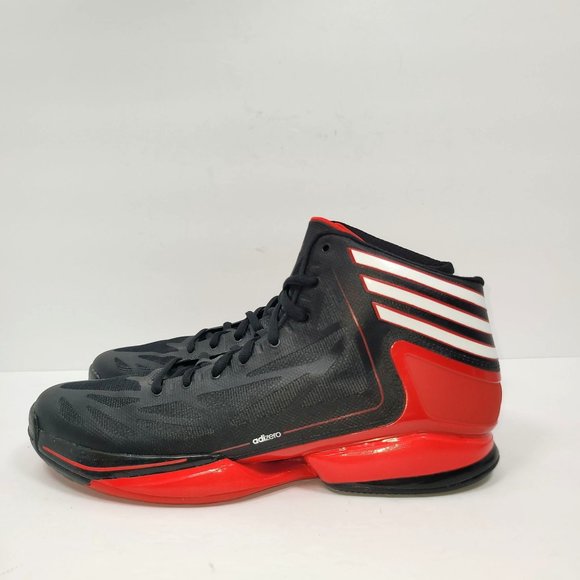 Adidas AdiZero 2012 Men's Black Red Basketball Athletic Shoes G59431 US Size 15 - Picture 2 of 8